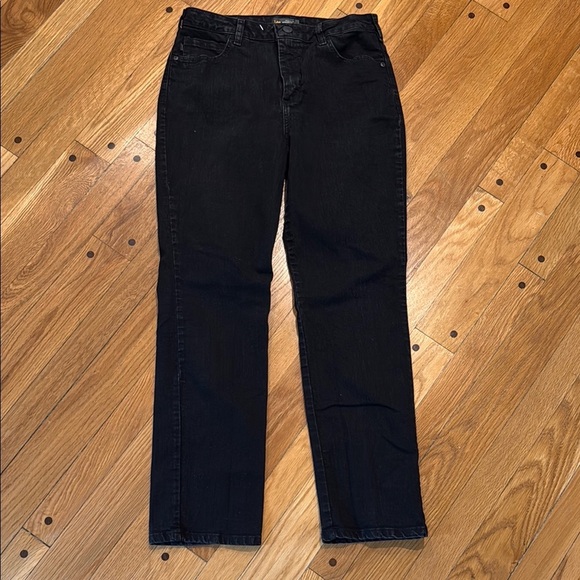 Lee Black Jeans Relaxed Fit Straight Leg High Rise Women's 10 Short - Picture 1 of 5